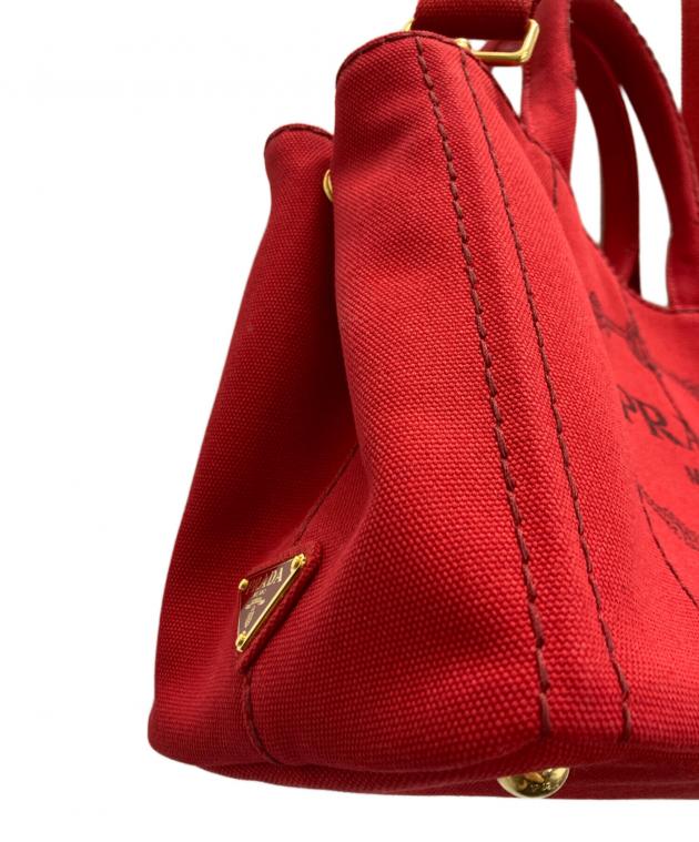 中古・古着通販】PRADA (プラダ) カナパ 2WAYハンドバッグ ROSSO