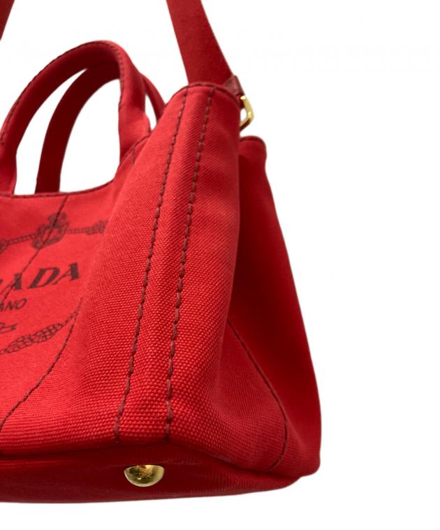 中古・古着通販】PRADA (プラダ) カナパ 2WAYハンドバッグ ROSSO