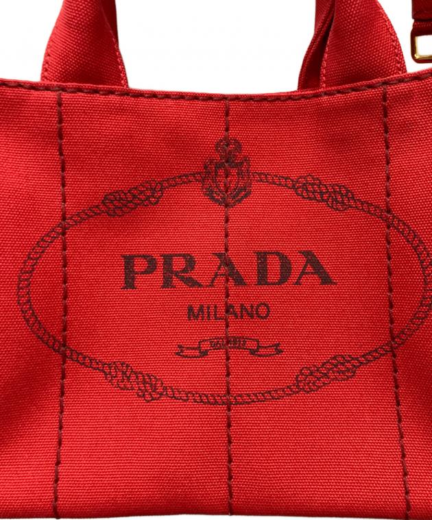 中古・古着通販】PRADA (プラダ) カナパ 2WAYハンドバッグ ROSSO