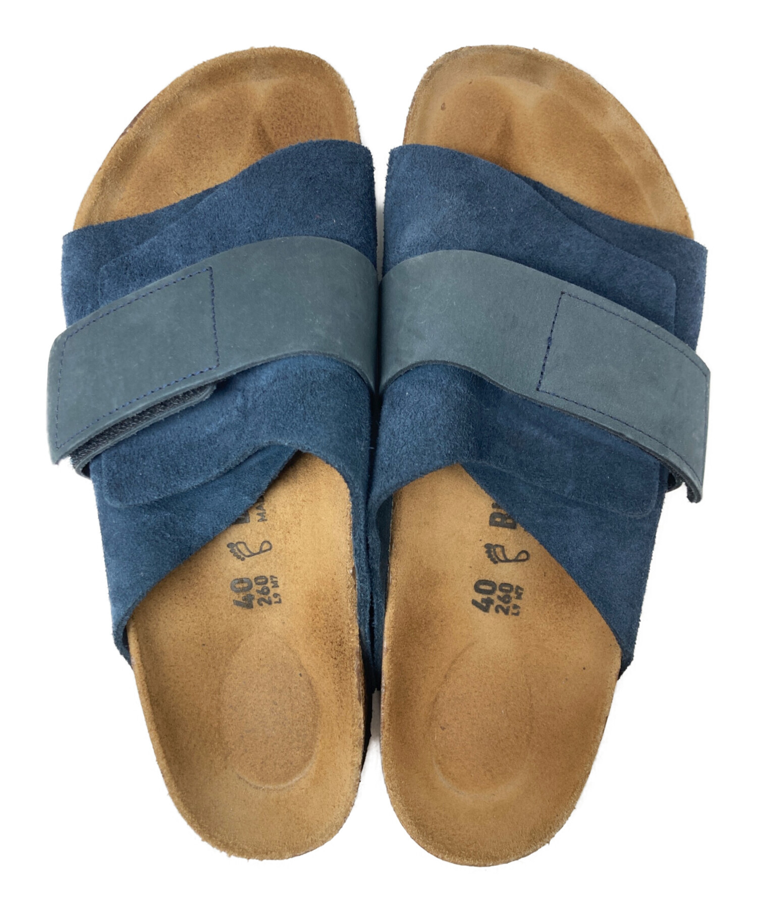 Birkenstock ネイビー サンダル 中古・古着通販】BIRKENSTOCK (ビルケンシュトック) Kyoto サンダル