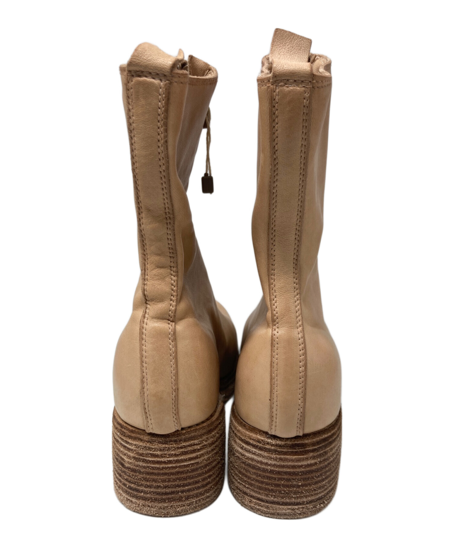 中古・古着通販】GUIDI (グイディ) MID CALF FRONT ZIP ベージュ