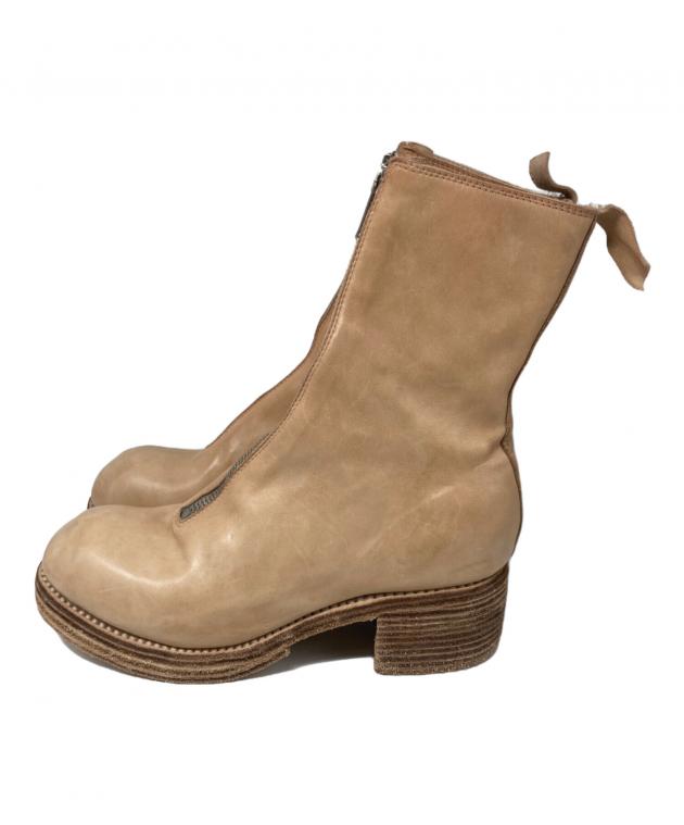 GUIDI レディース レザー ロングブーツ バックジップ ベージュEU37 中古・古着通販】GUIDI (グイディ) MID CALF FRONT ZIP ベージュ