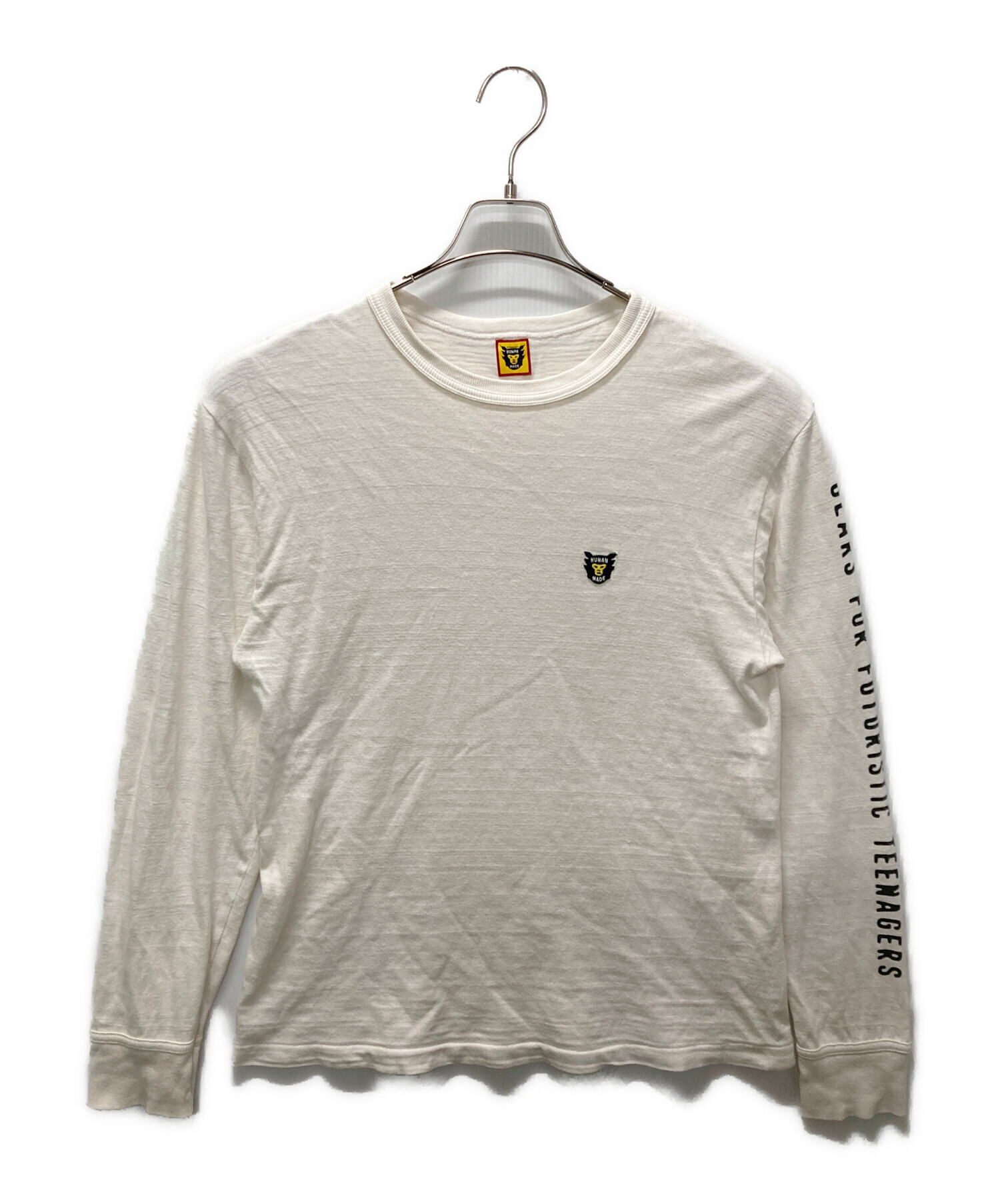 HUMAN MADE クルーネックTシャツ 白 L 両面プリント バックプリント 中古・古着通販】HUMAN MADE (ヒューマンメイド) GRAPHIC L/S T-SHIRT