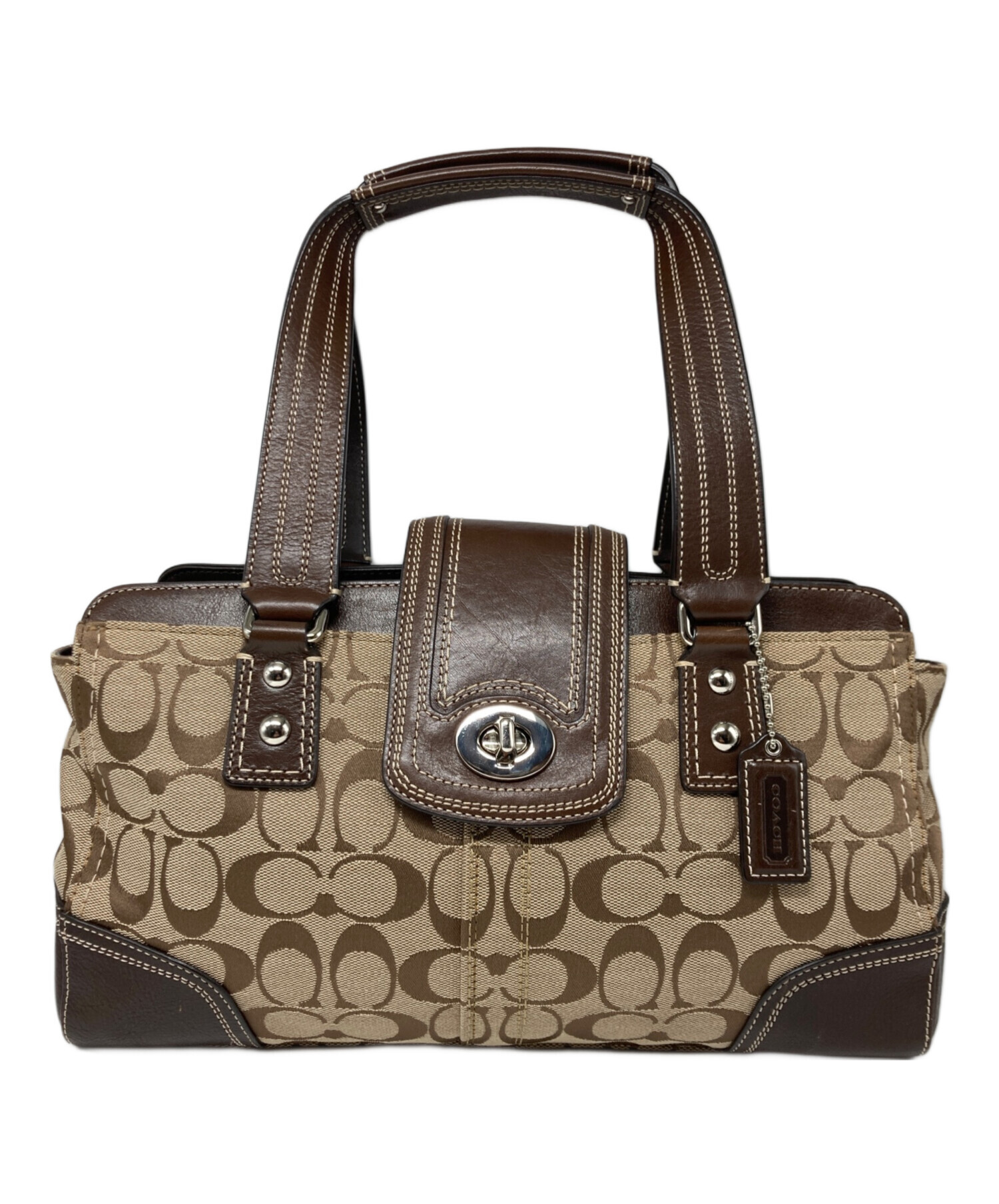 中古・古着通販】COACH (コーチ) シグネチャーキャンバス レザー 