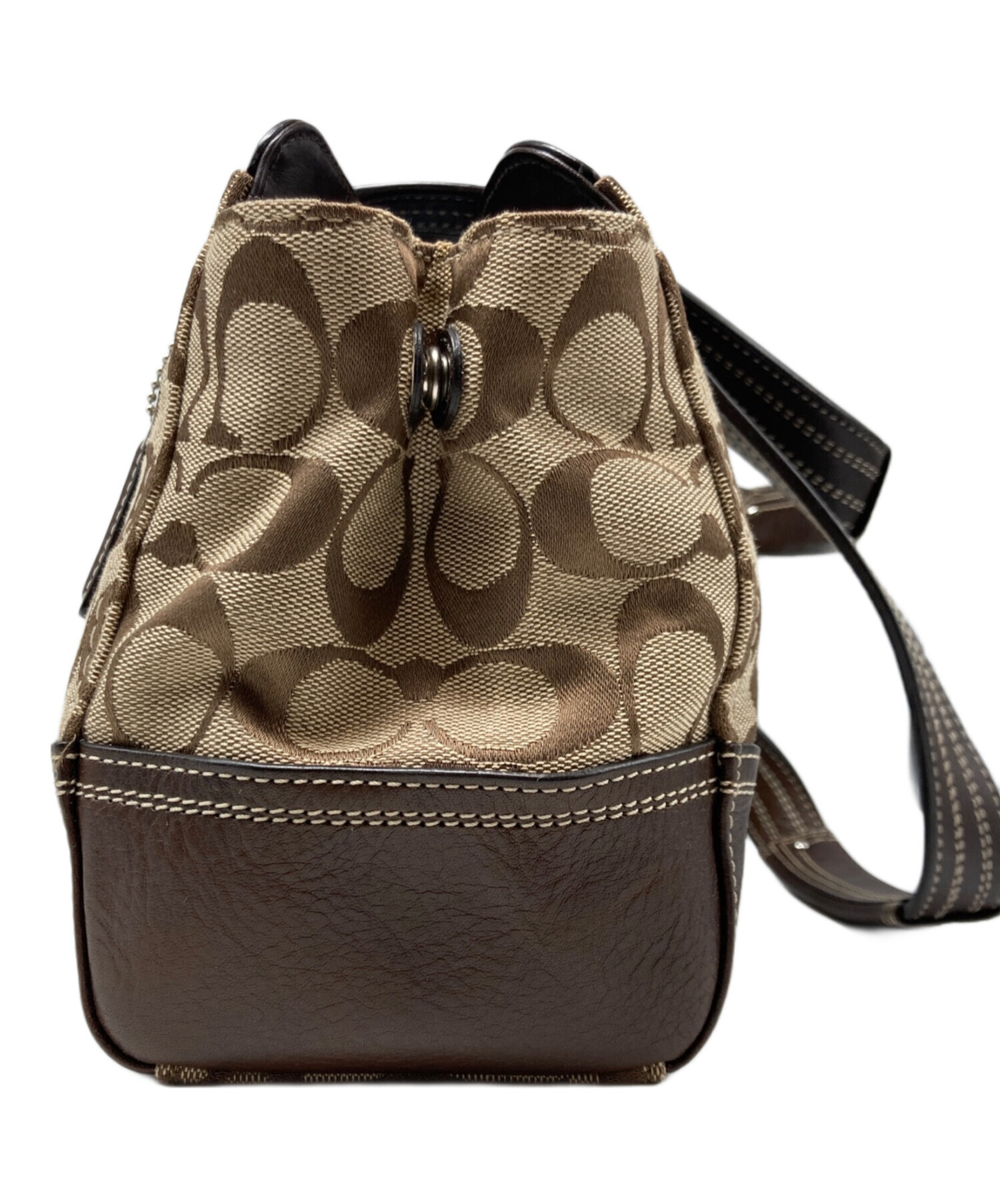中古・古着通販】COACH (コーチ) シグネチャーキャンバス レザー