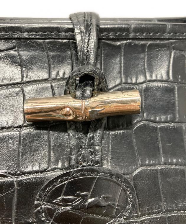 中古・古着通販】LONGCHAMP (ロンシャン) ロゾ クロコ型押しトート