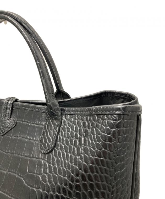 中古・古着通販】LONGCHAMP (ロンシャン) ロゾ クロコ型押しトート