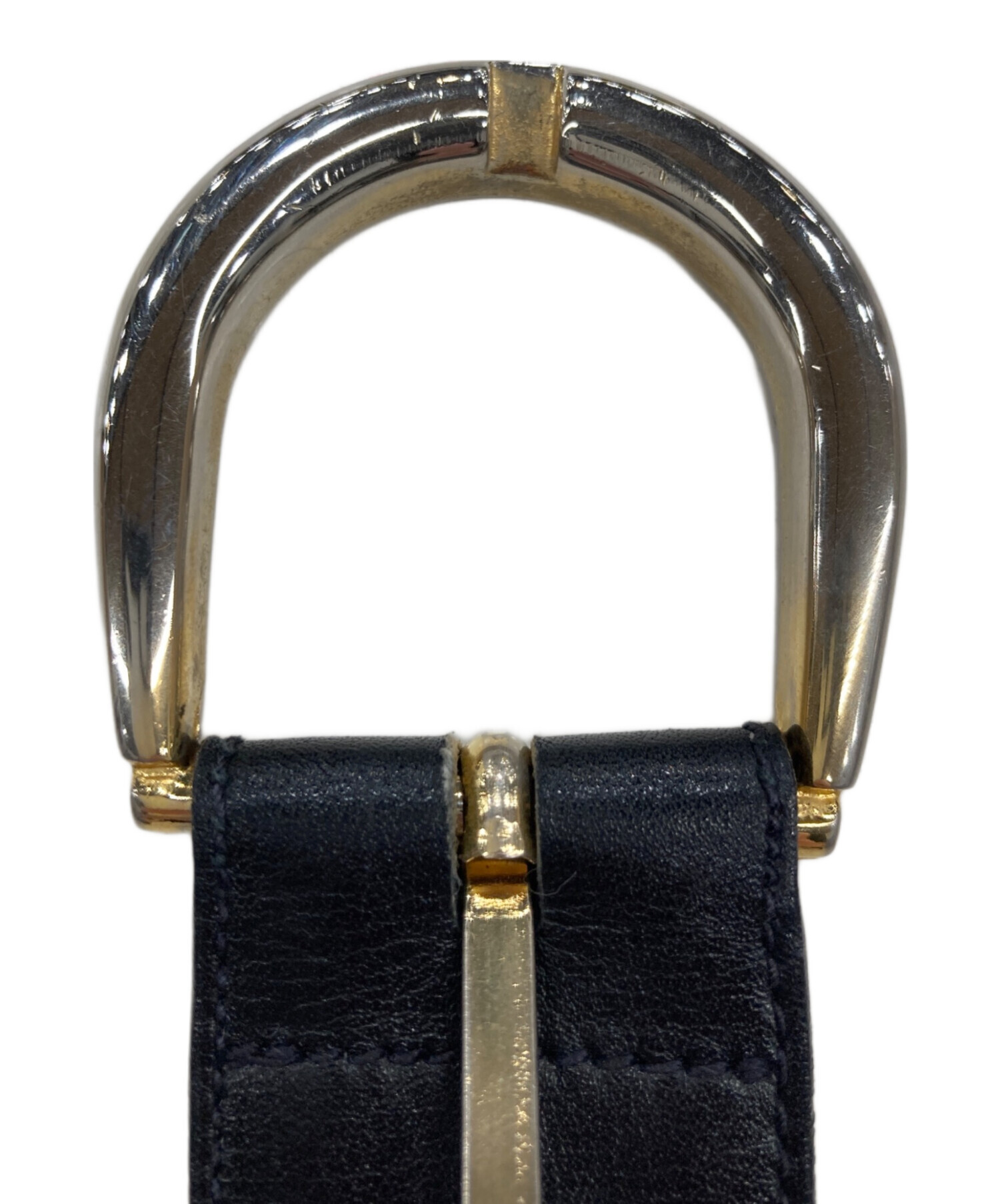 中古・古着通販】CELINE (セリーヌ) 馬車金具レザーベルト ブラック