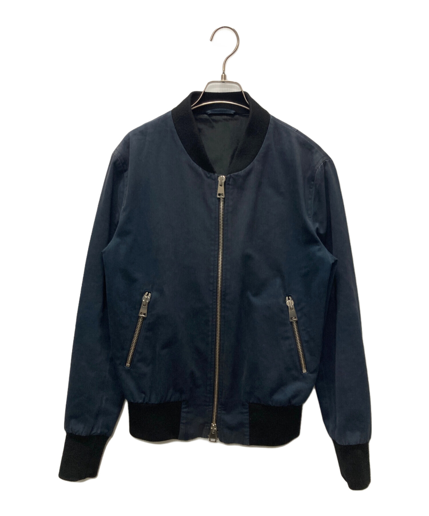 AMI PARIS ネイビージップアップジャケット 中古・古着通販】AMI PARIS (アミ パリス) ボンバージャケット