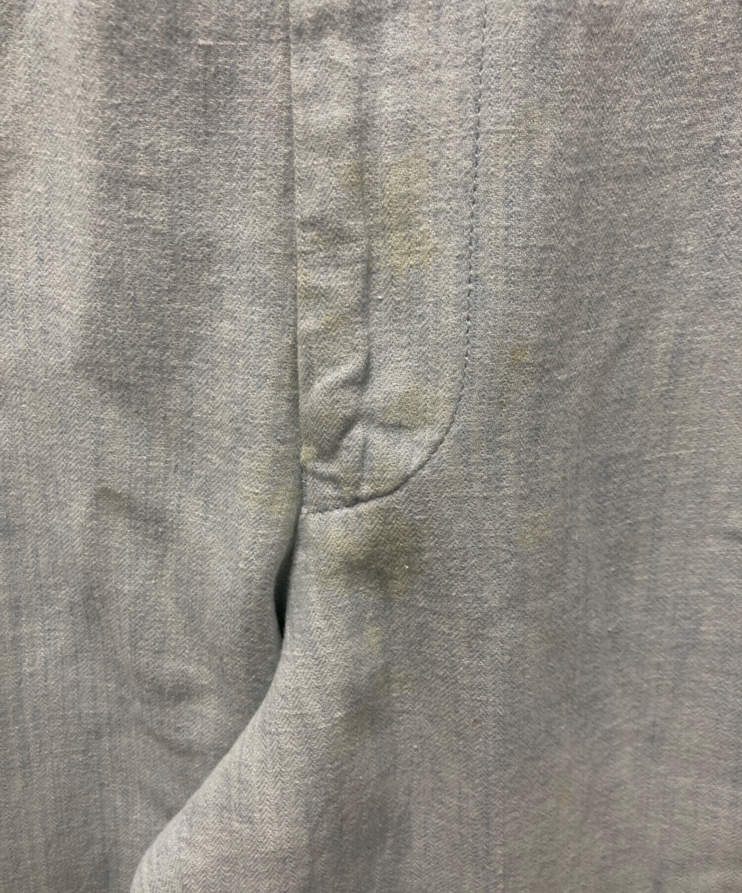 中古・古着通販】PAPAS (パパス) リネン混パンツ スカイブルー サイズ