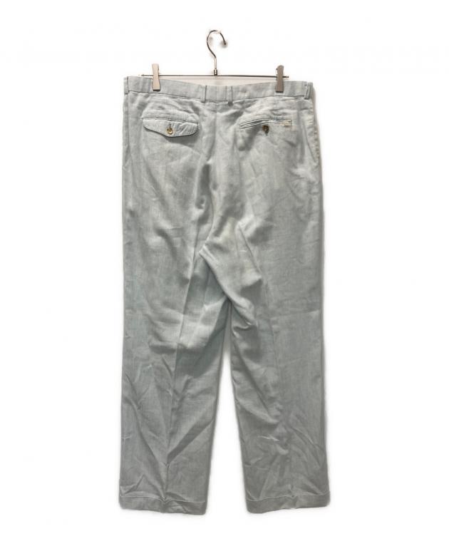 中古・古着通販】PAPAS (パパス) リネン混パンツ スカイブルー サイズ