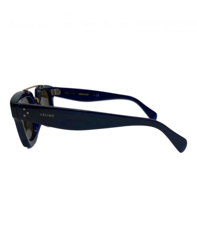 中古・古着通販】CELINE (セリーヌ) double bridge glasses ブルー