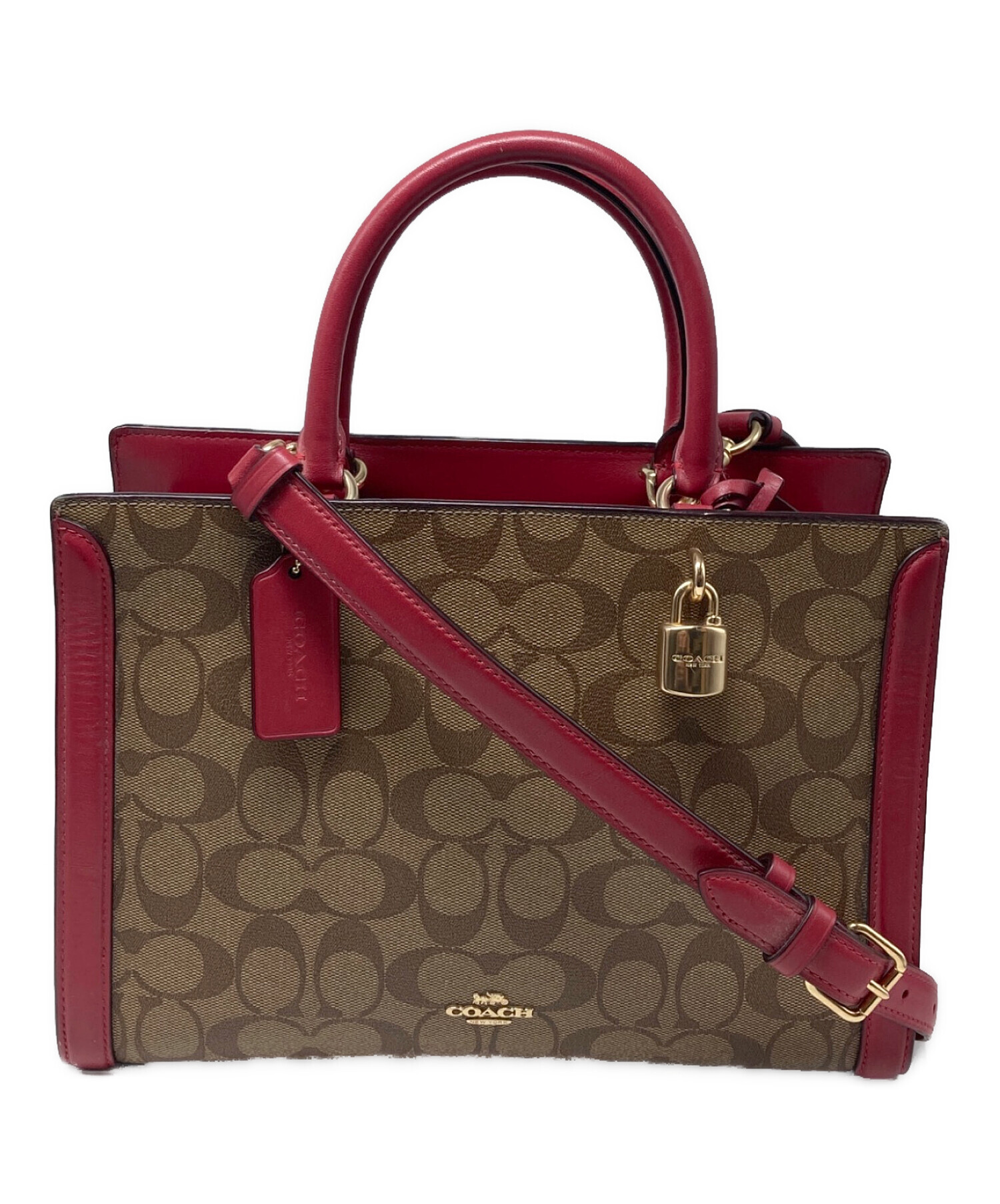 中古・古着通販】COACH (コーチ) ゾーイ ギャラリー/シグネチャー2WAY