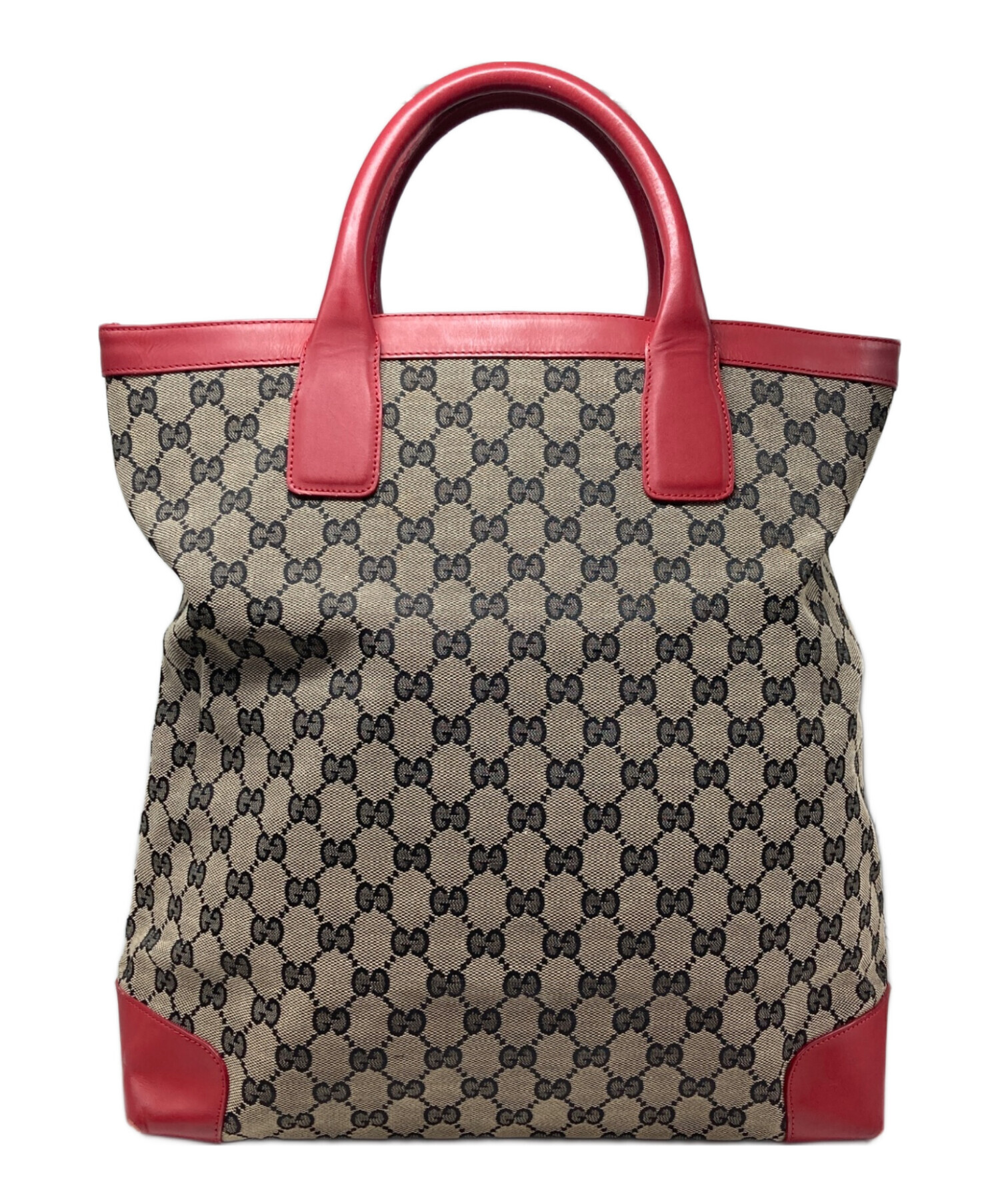 中古・古着通販】GUCCI (グッチ) GGキャンバストートバッグ レッド