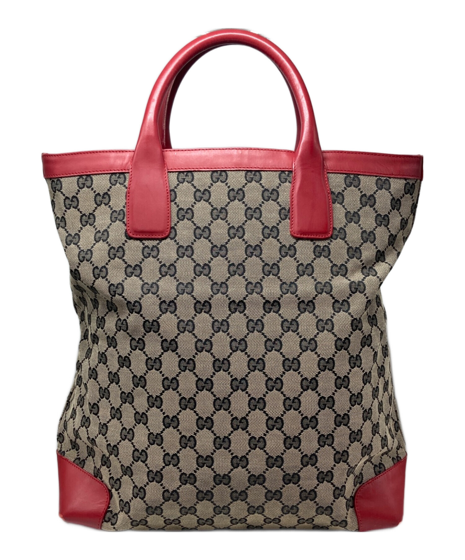 中古・古着通販】GUCCI (グッチ) GGキャンバストートバッグ レッド