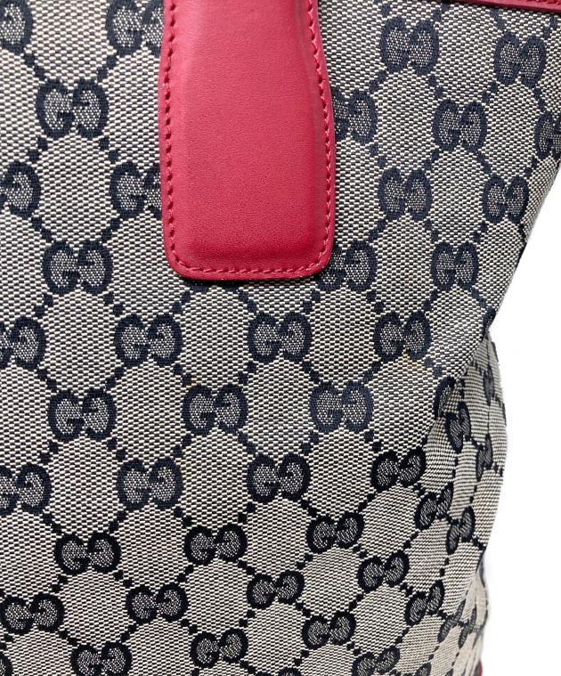 中古・古着通販】GUCCI (グッチ) GGキャンバストートバッグ レッド 
