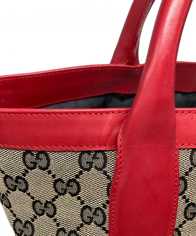 中古・古着通販】GUCCI (グッチ) GGキャンバストートバッグ レッド