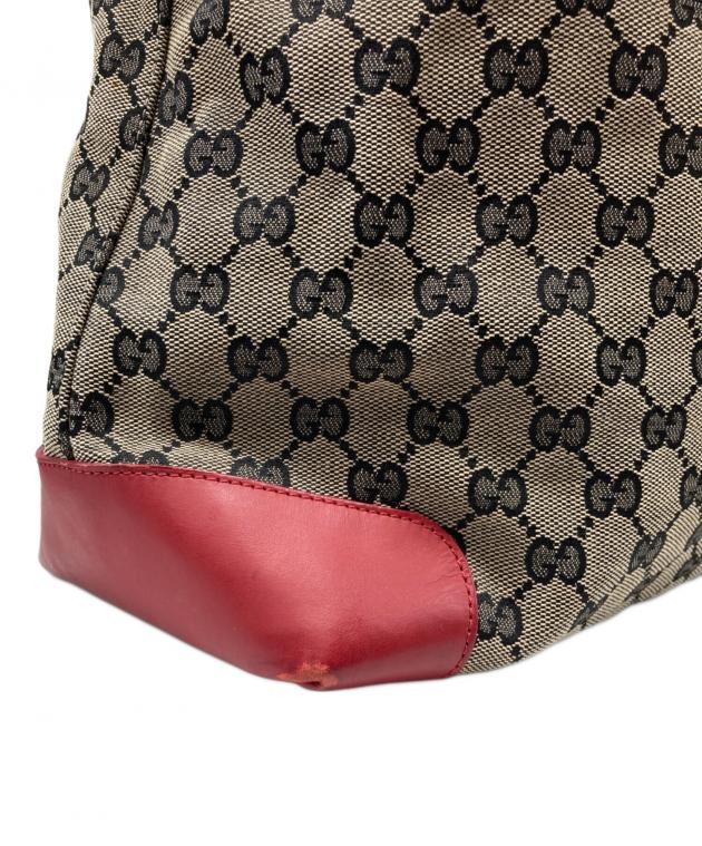 中古・古着通販】GUCCI (グッチ) GGキャンバストートバッグ レッド