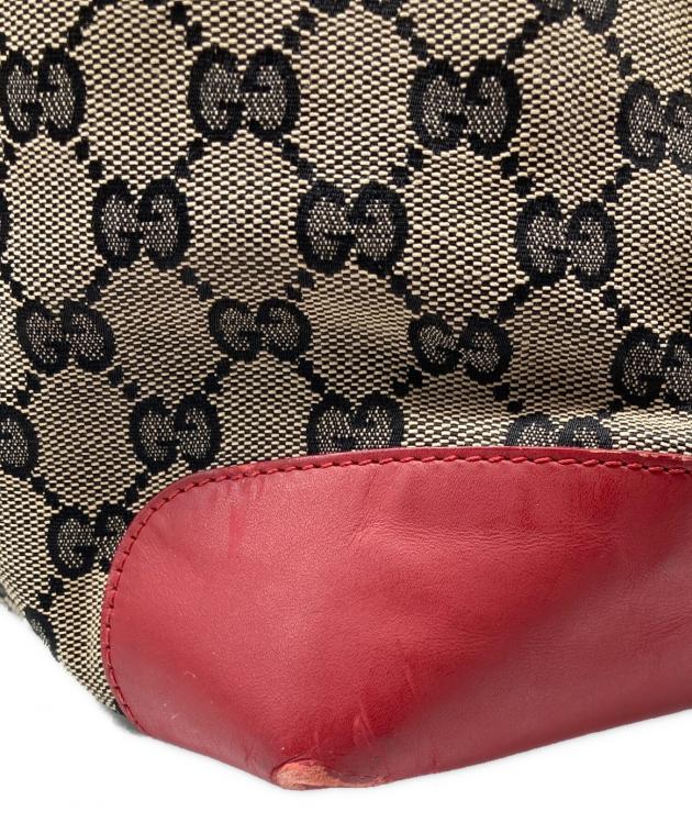 中古・古着通販】GUCCI (グッチ) GGキャンバストートバッグ レッド