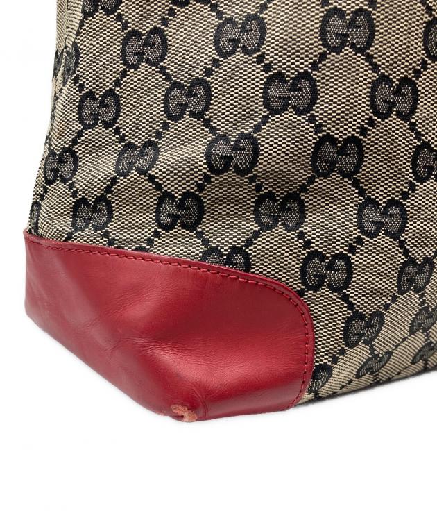 中古・古着通販】GUCCI (グッチ) GGキャンバストートバッグ レッド