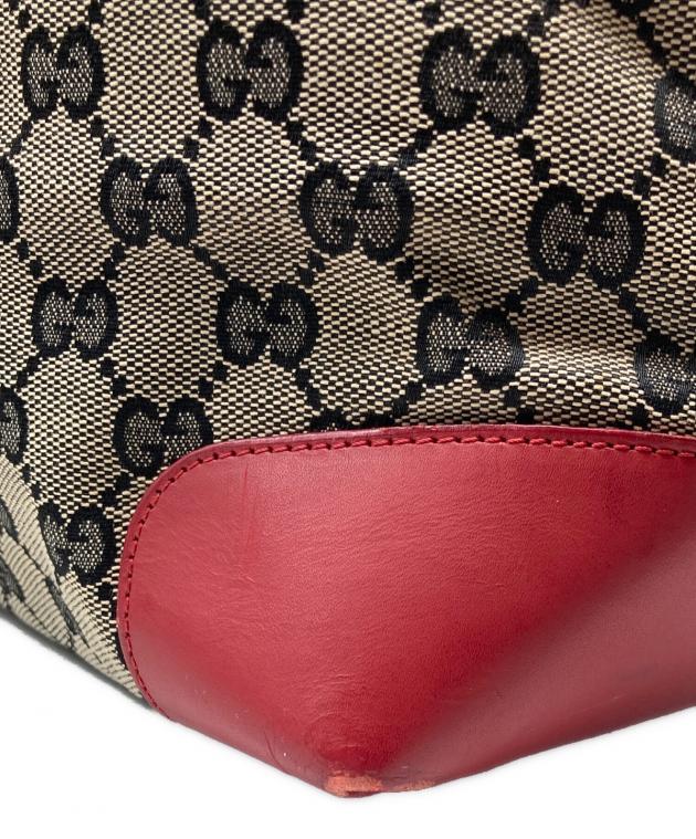 中古・古着通販】GUCCI (グッチ) GGキャンバストートバッグ レッド