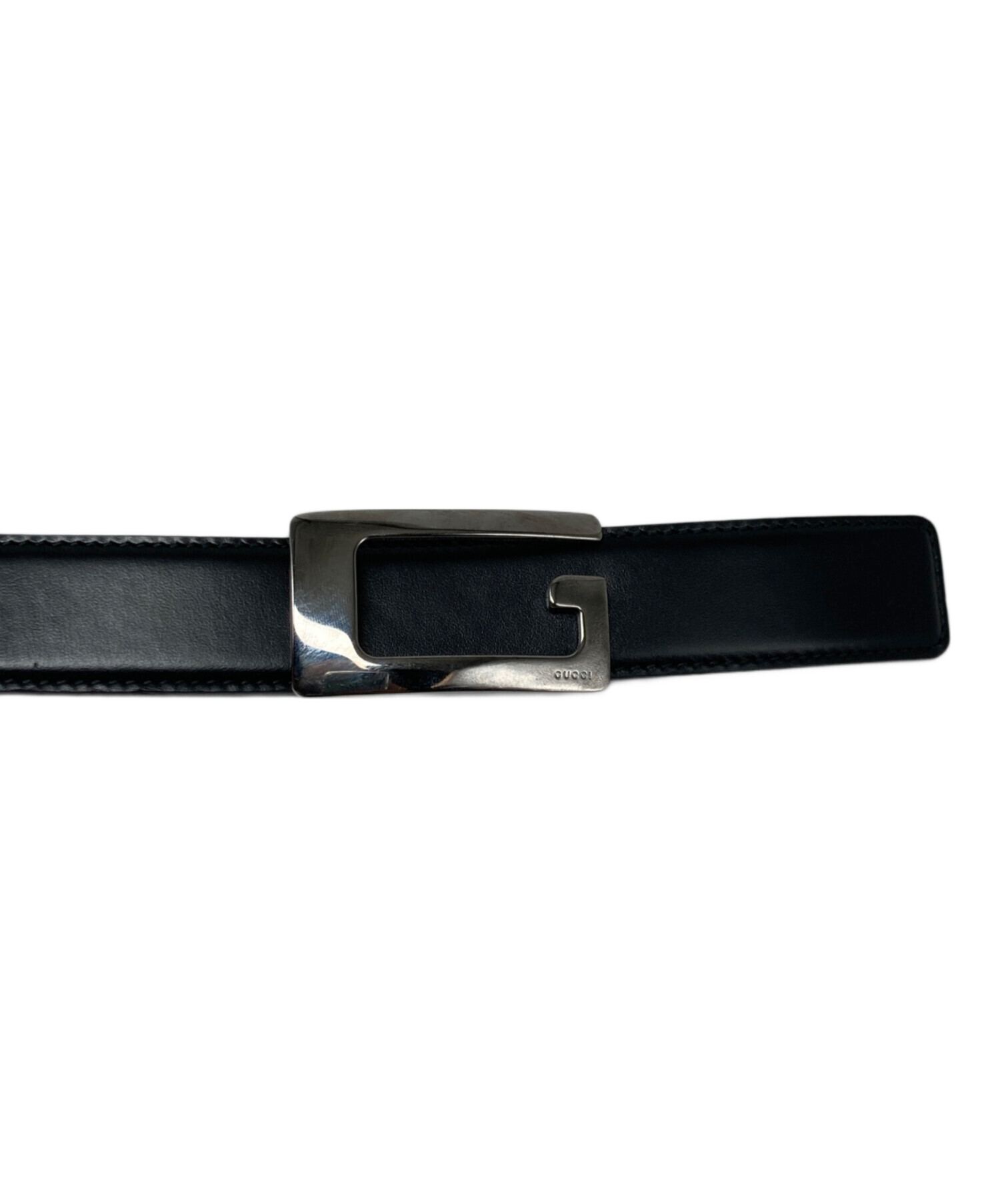 オールド グッチ　Gucci　リバーシブルバックル&ベルト　黒 中古・古着通販】GUCCI (グッチ) Gバックルリバーシブルベルト