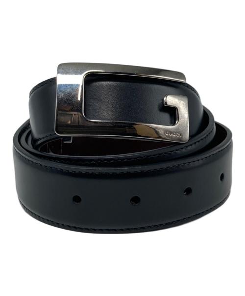 中古・古着通販】GUCCI (グッチ) Gバックルリバーシブルベルト
