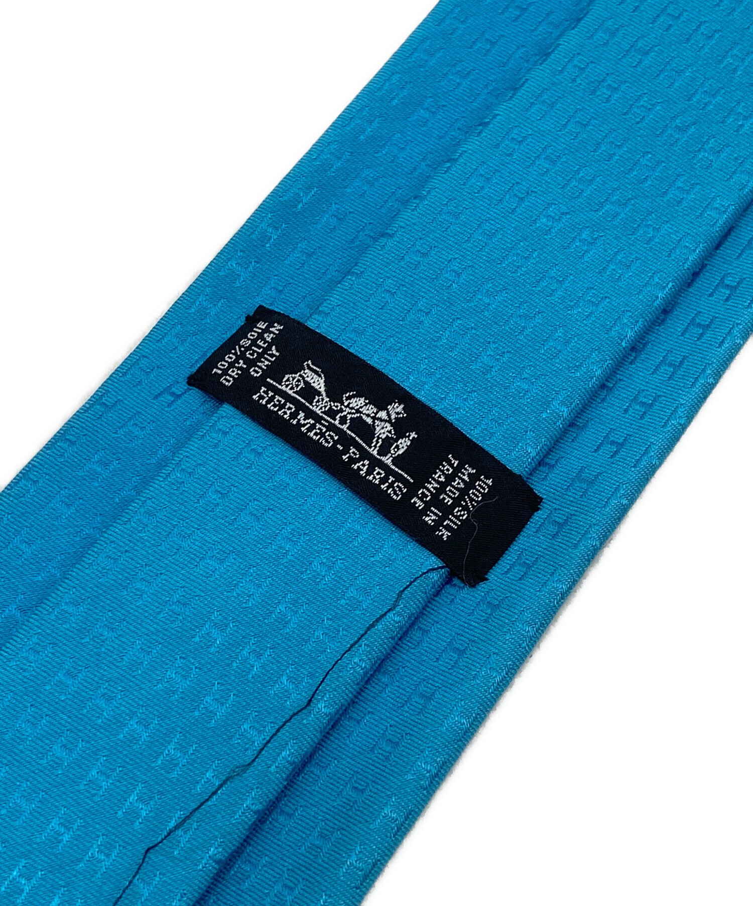 中古・古着通販】HERMES (エルメス) ファソネH シルクネクタイ スカイ