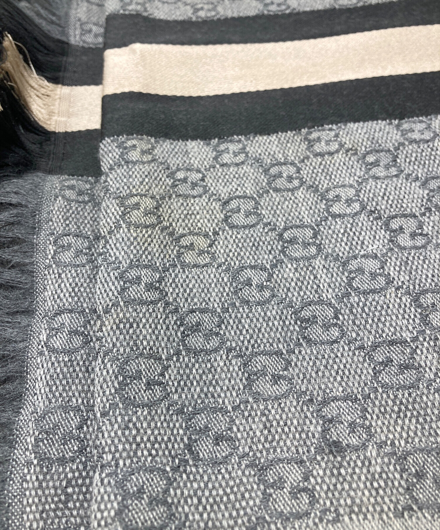 中古・古着通販】GUCCI (グッチ) GGシェリーライン ウールシルク