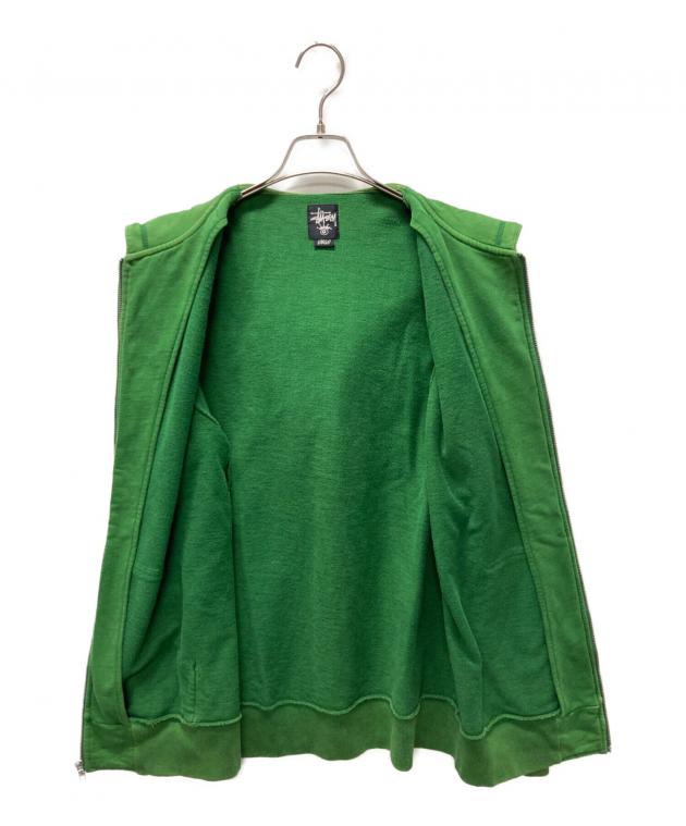 中古・古着通販】stussy (ステューシー) ジップパーカー グリーン