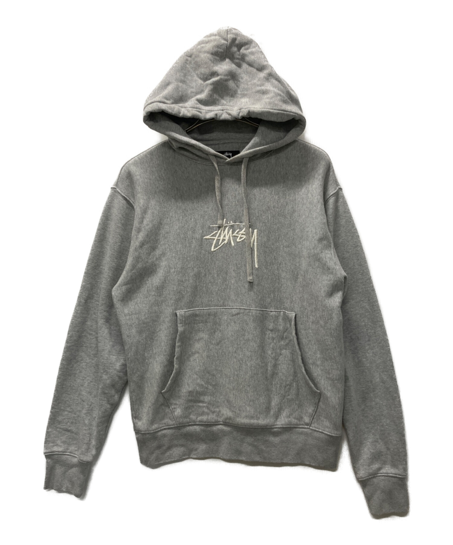 中古・古着通販】stussy (ステューシー) 刺繍ロゴパーカー グレー