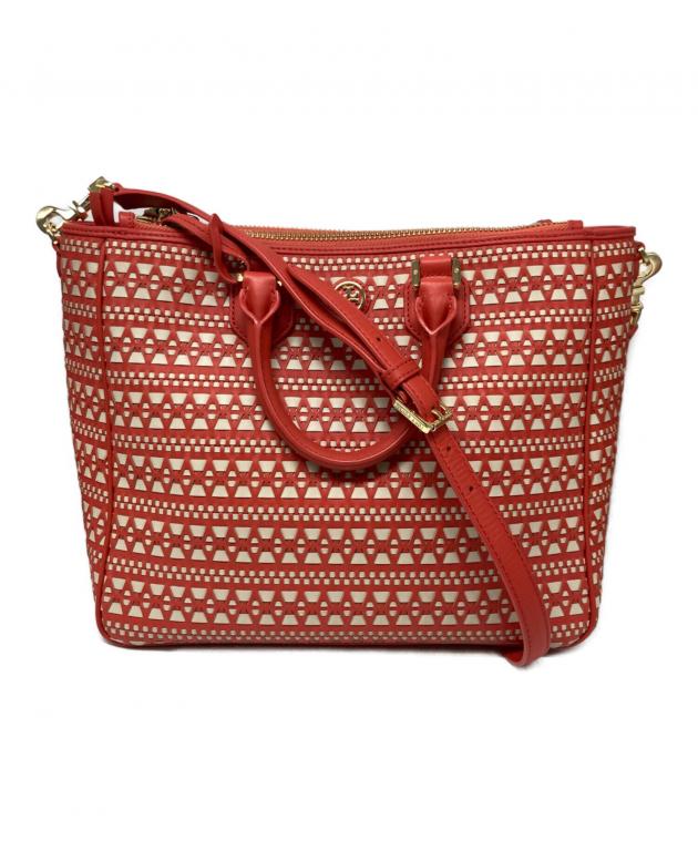 【新品】TORY BURCH 2way トートバッグ ロビンソン パイソン 花柄 中古・古着通販】TORY BURCH (トリーバーチ) ロビンソン/トートバッグ