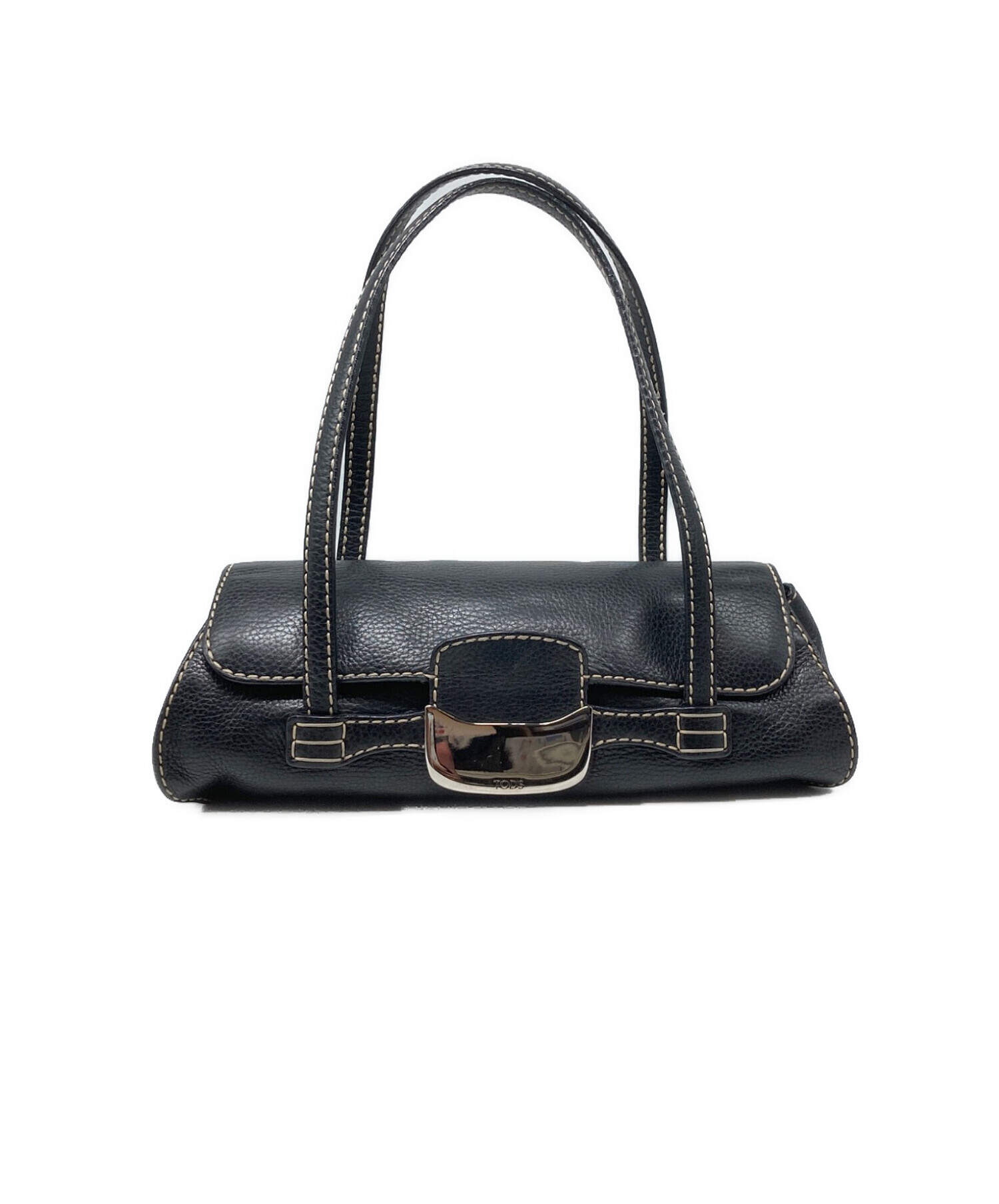中古・古着通販】TOD'S (トッズ) ステッチハンドバッグ ブラック