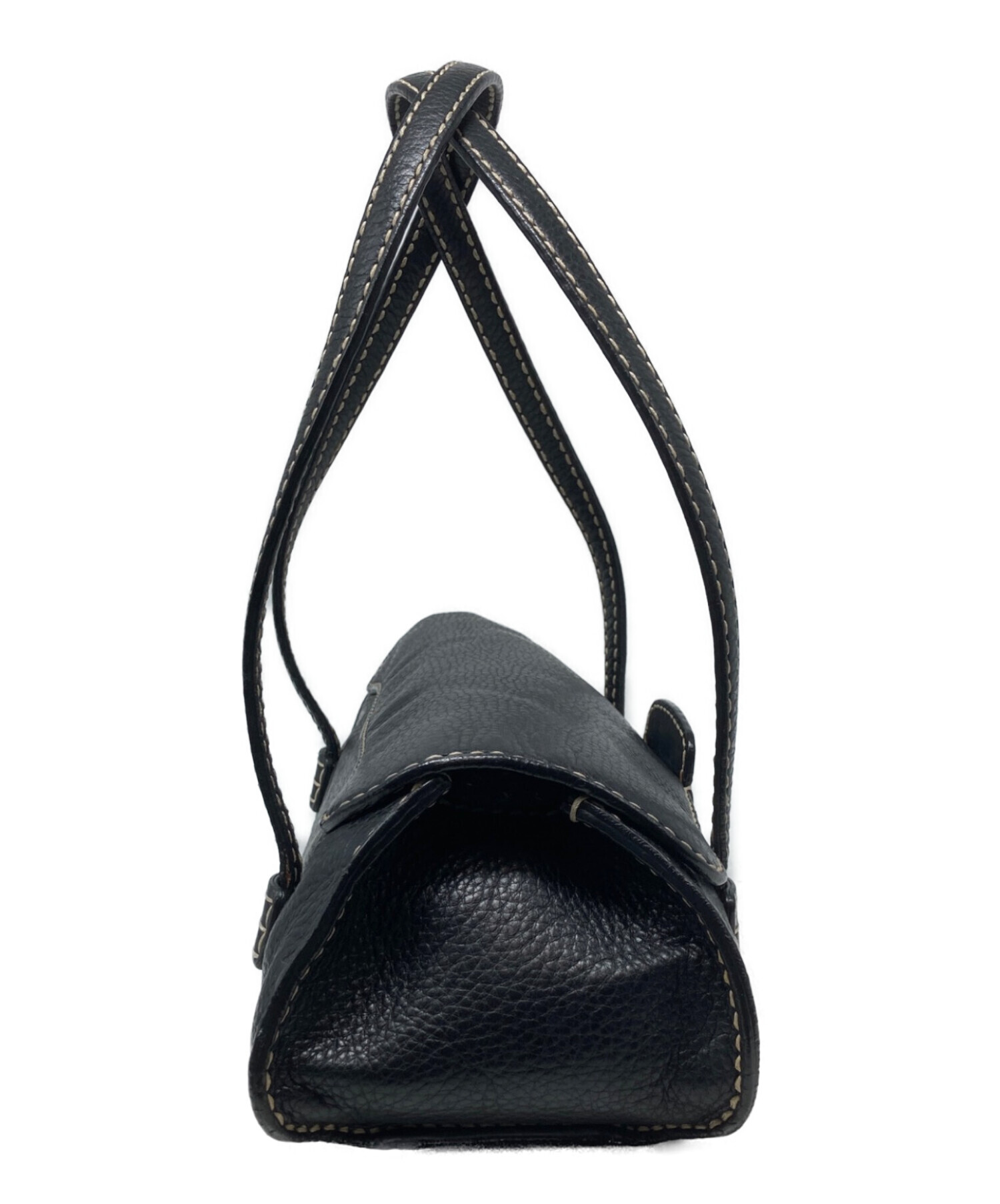 中古・古着通販】TOD'S (トッズ) ステッチハンドバッグ ブラック