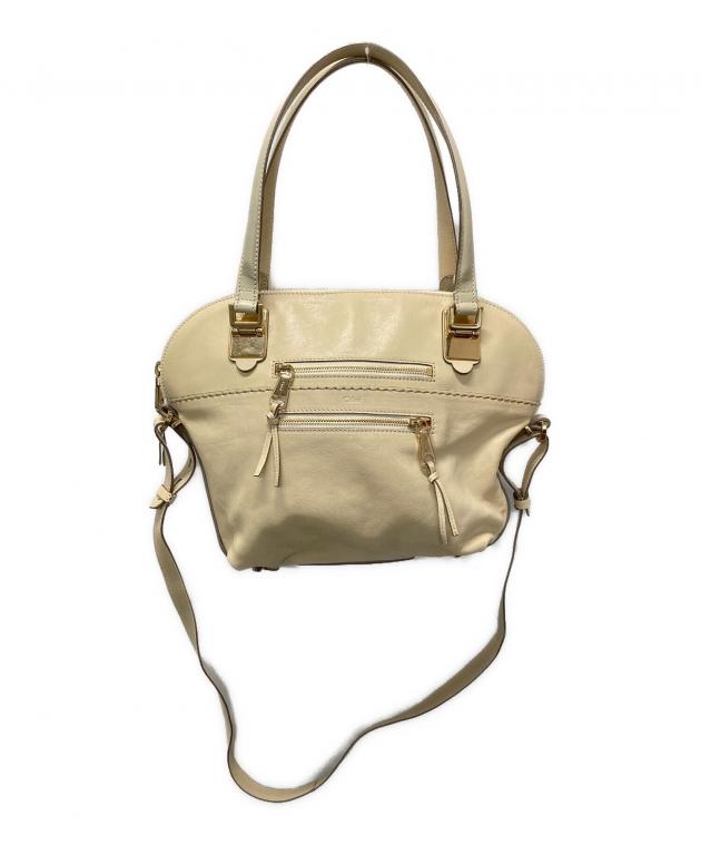 クロエ2wバッグ グレージュ 中古・古着通販】Chloe (クロエ) Angie/アンジー 2WAYバッグ ベージュ
