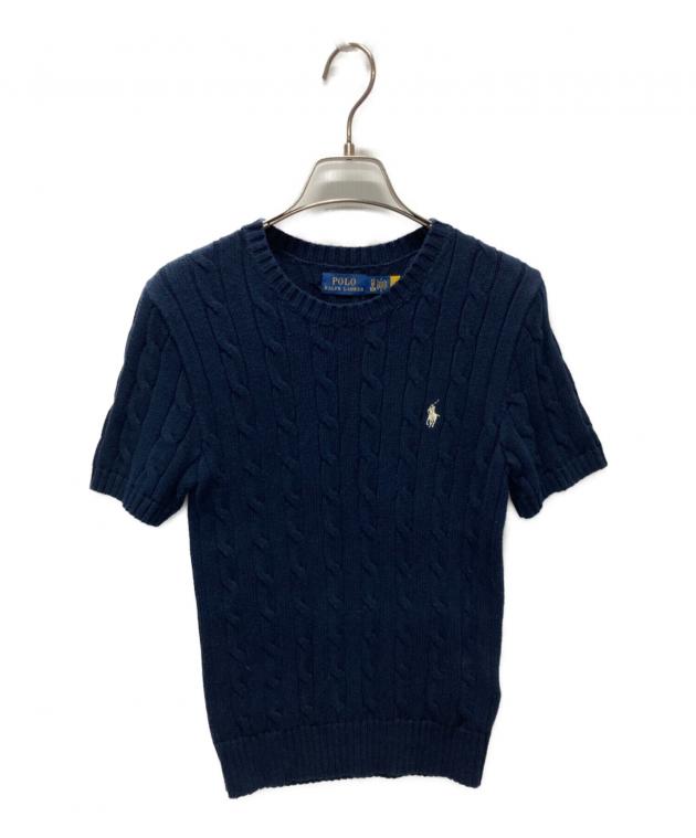 タグ付美品✨️POLO RALPH LAUREN ケーブルコットンニット 濃紺 中古・古着通販】POLO RALPH LAUREN (ポロ・ラルフローレン) ポニー