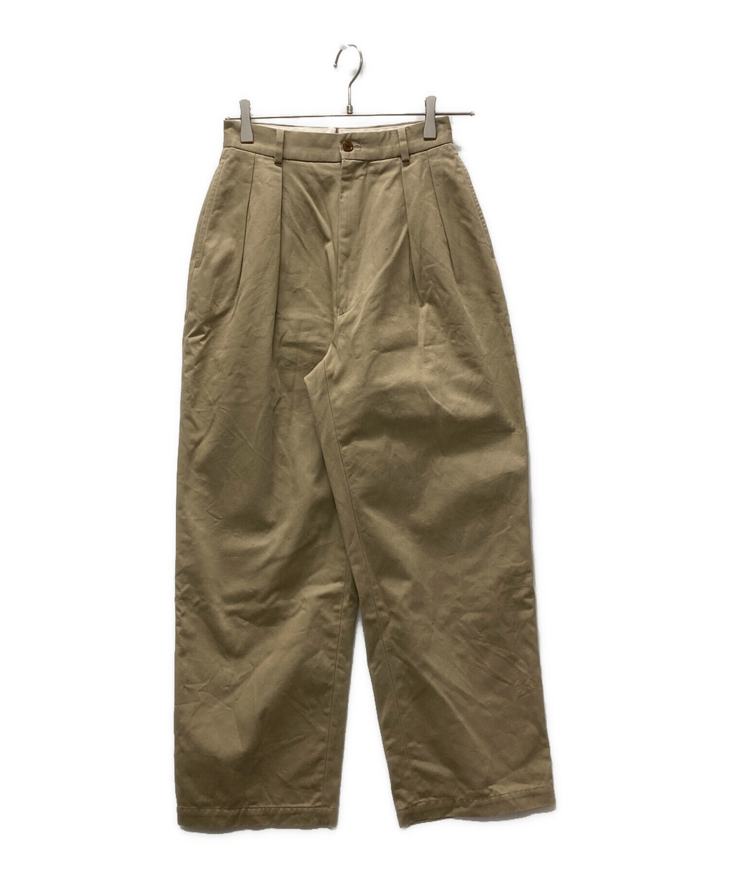 中古・古着通販】NEAT (ニート) 2タックパンツ ベージュ サイズ:XXS