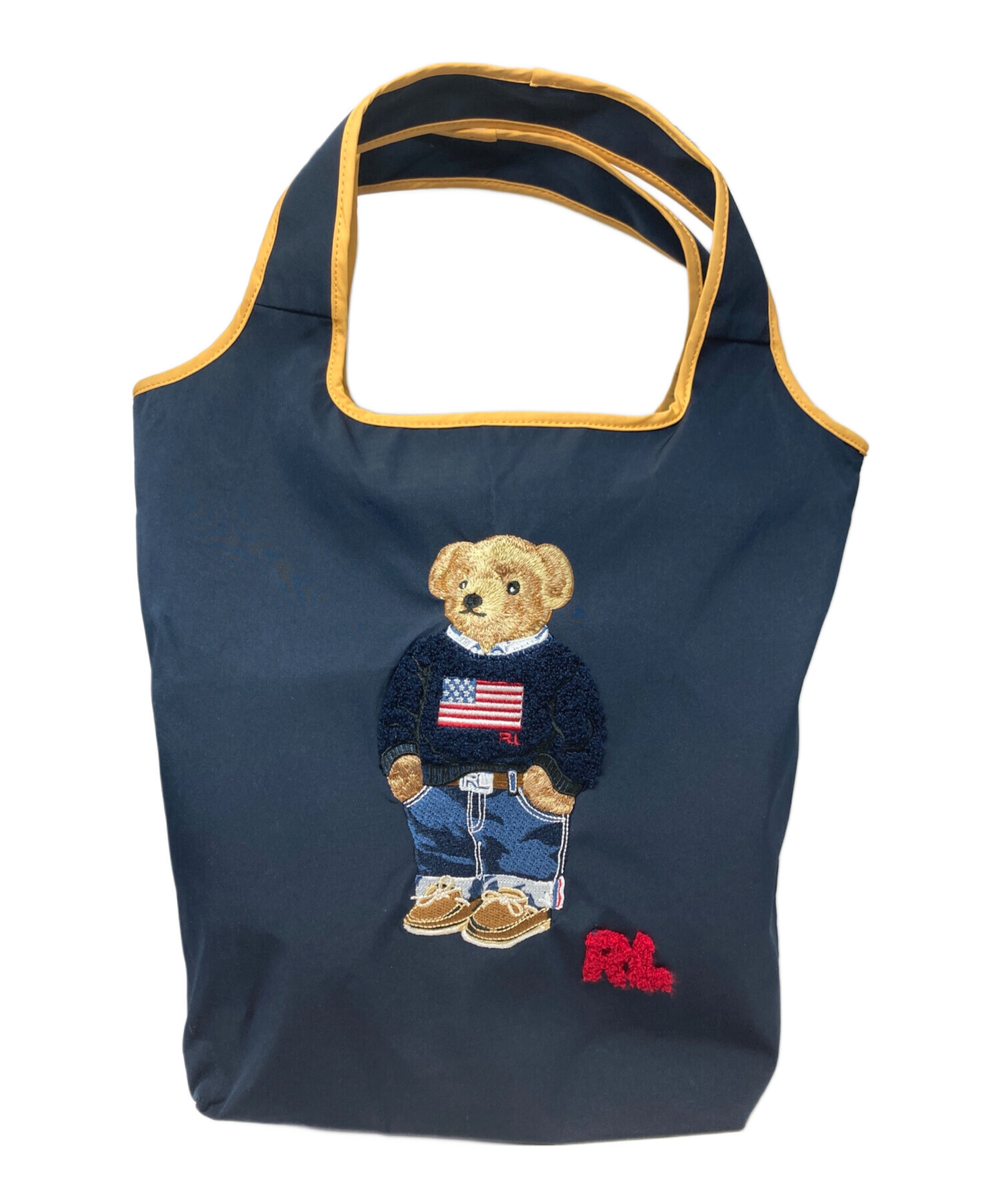 POLOラルフローレン ポロベア刺繍 トートバッグ（ネイビーブルー）　新品未使用 中古・古着通販】POLO RALPH LAUREN (ポロ・ラルフローレン) ポロベア