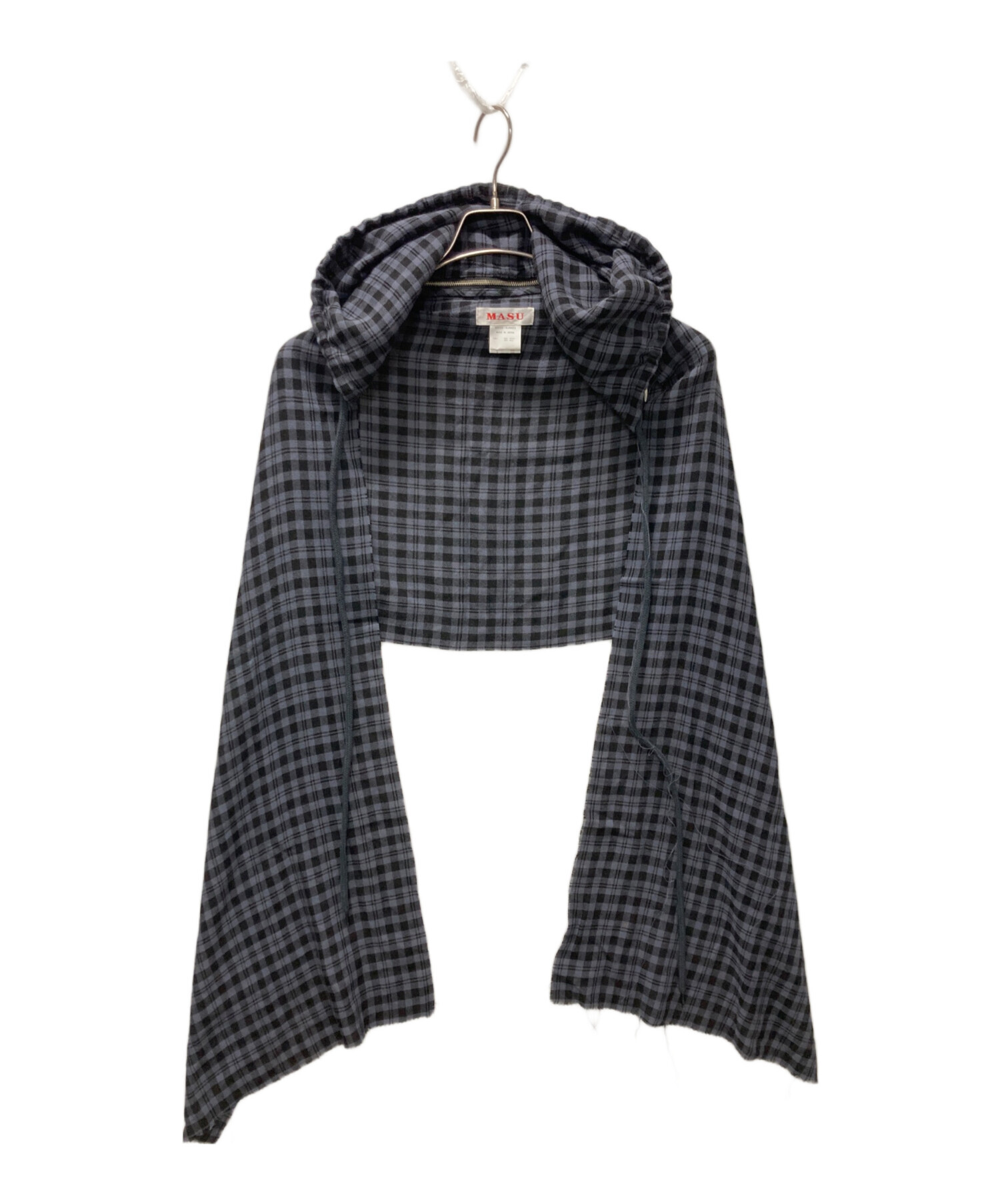中古・古着通販】MASU (エムエーエスユー) PLAID HOOD SCARF グレー