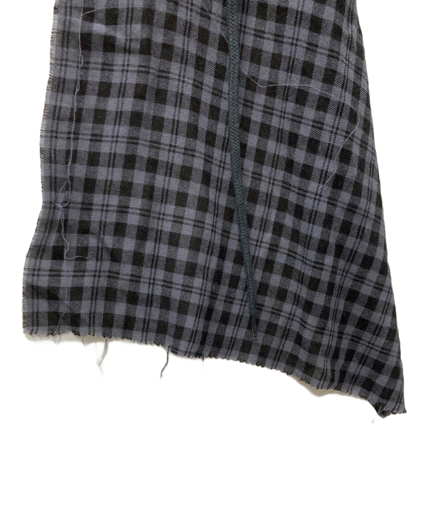 中古・古着通販】MASU (エムエーエスユー) PLAID HOOD SCARF グレー
