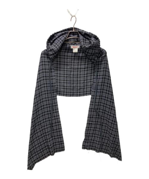 中古・古着通販】MASU (エムエーエスユー) PLAID HOOD SCARF グレー
