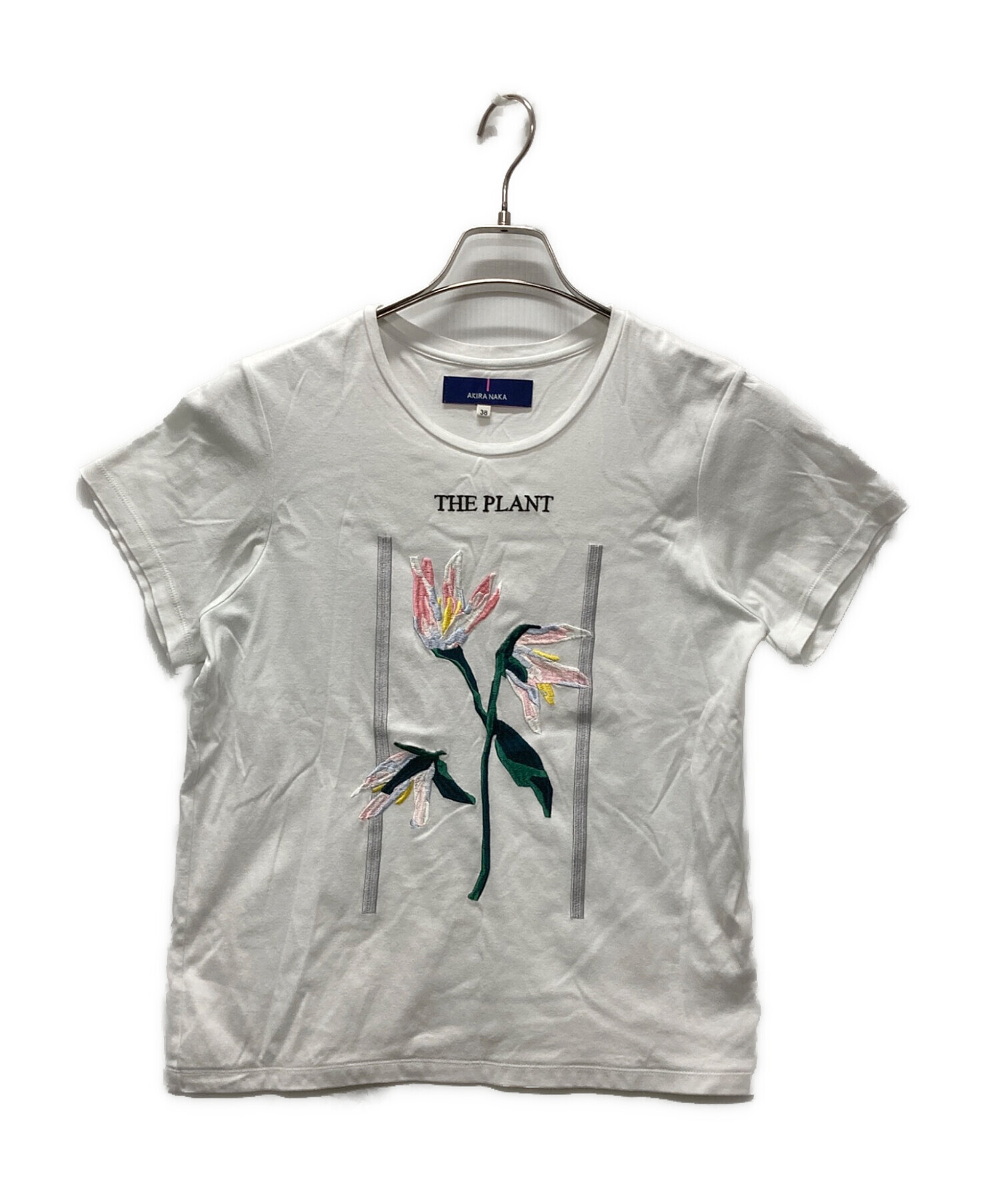 中古・古着通販】AKIRA NAKA (アキラナカ) PLANT刺繍Tシャツ ホワイト