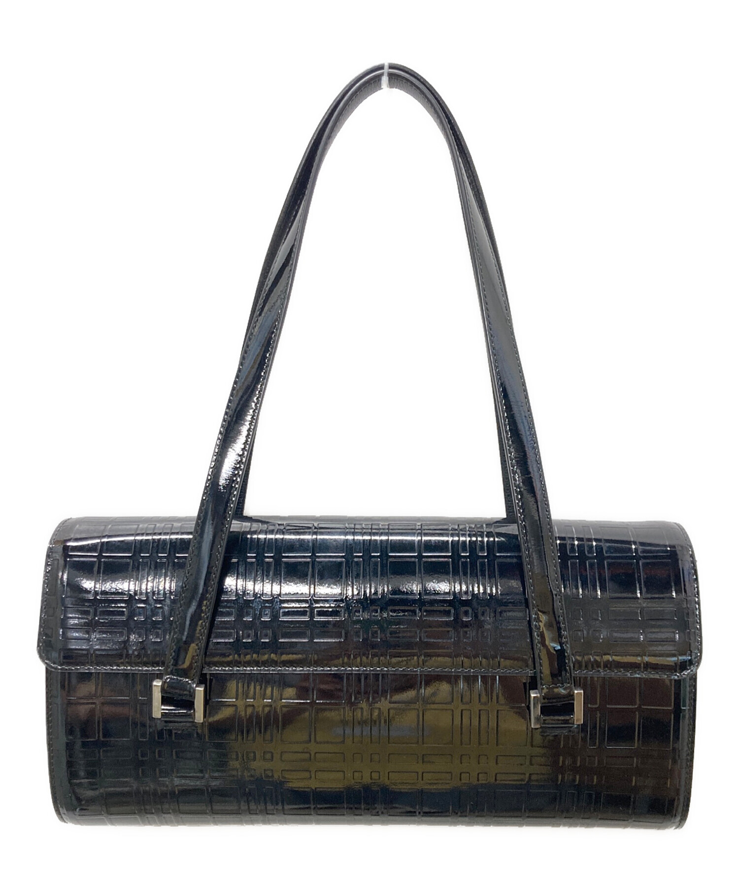 中古・古着通販】BURBERRY (バーバリー) チェック型押しエナメル