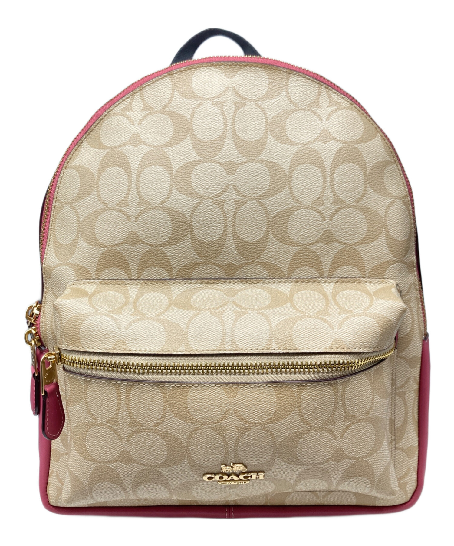 中古・古着通販】COACH (コーチ) シグネチャーリュック ピンク