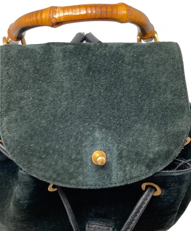 中古・古着通販】GUCCI (グッチ) バンブースウェードミニリュック