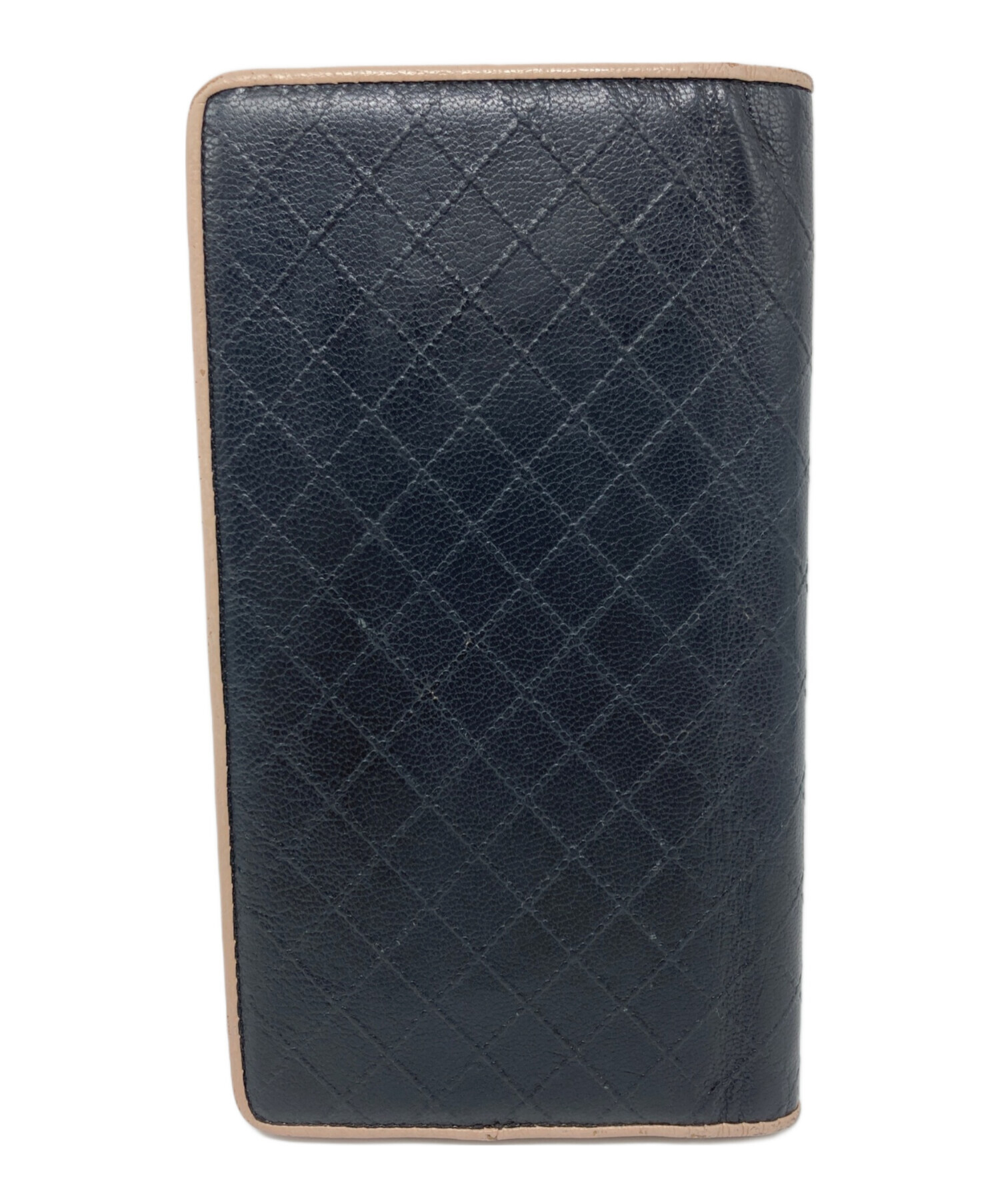 シャネル(Chanel) 財布・札入れ ビコローレ　ネイビー 中古・古着通販】CHANEL (シャネル) ビコローレ 札入れ ブラック