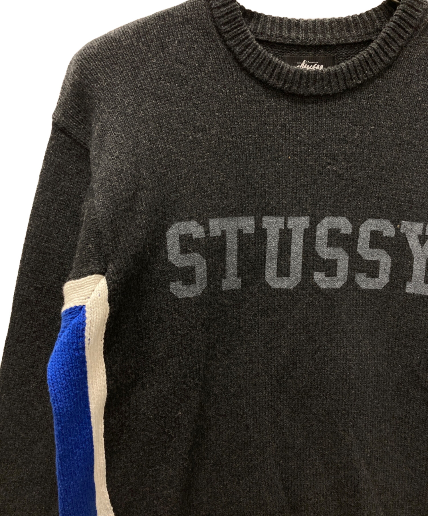 中古・古着通販】stussy (ステューシー) Contrast Stripe Crew グレー