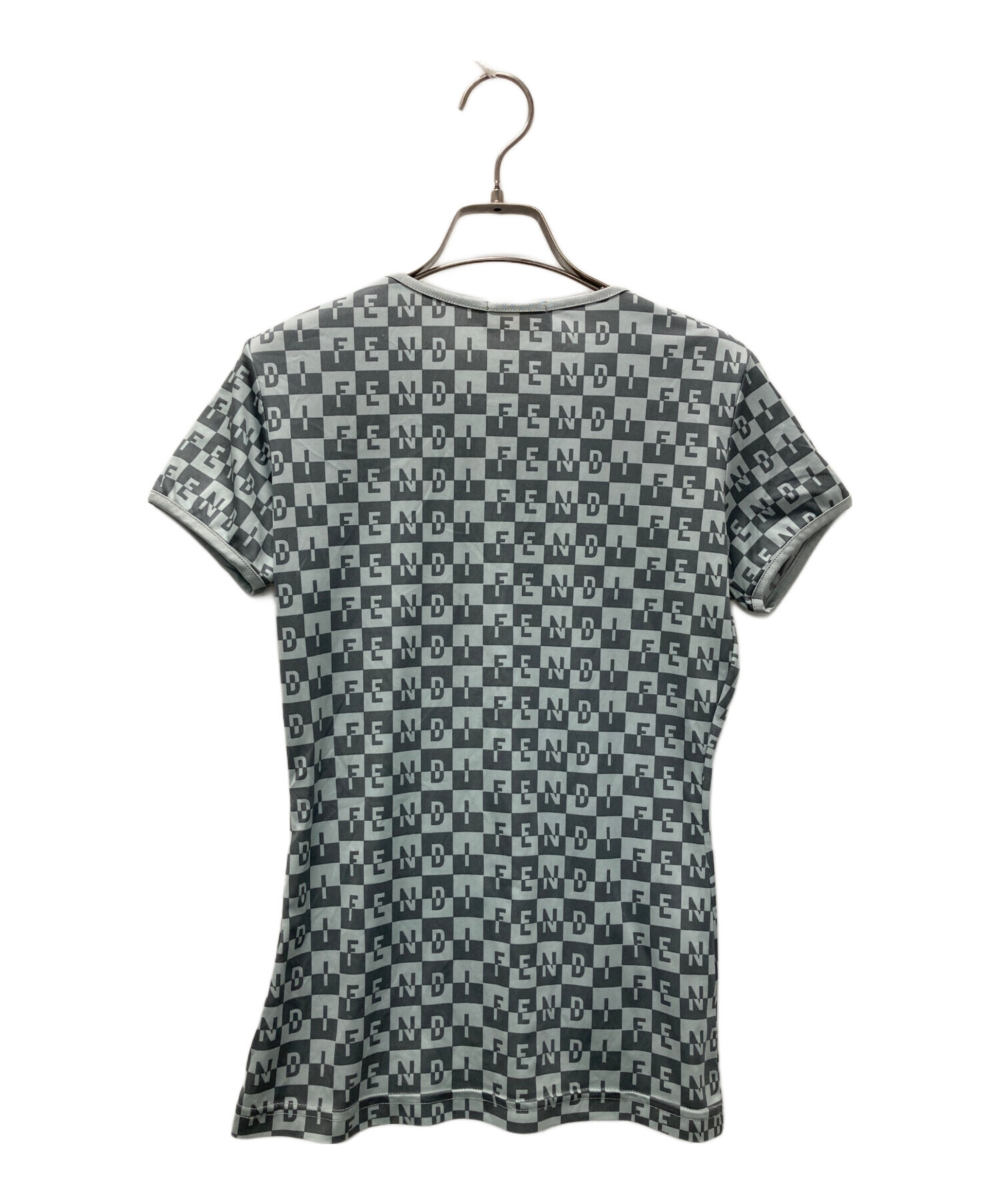 中古・古着通販】FENDI (フェンディ) ロゴプリント総柄Tシャツ スカイ
