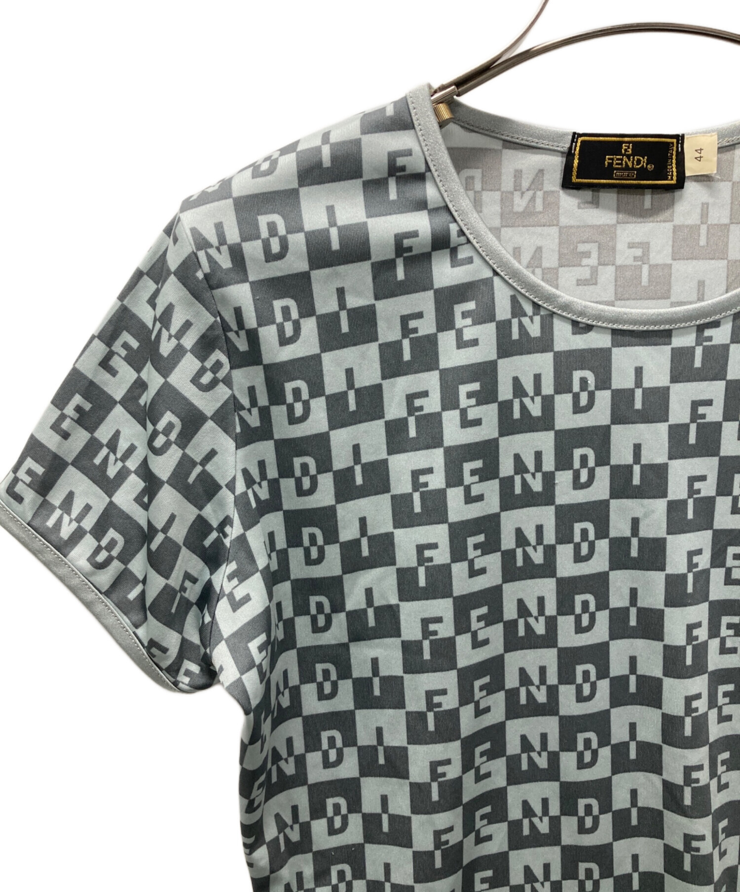 中古・古着通販】FENDI (フェンディ) ロゴプリント総柄Tシャツ スカイ