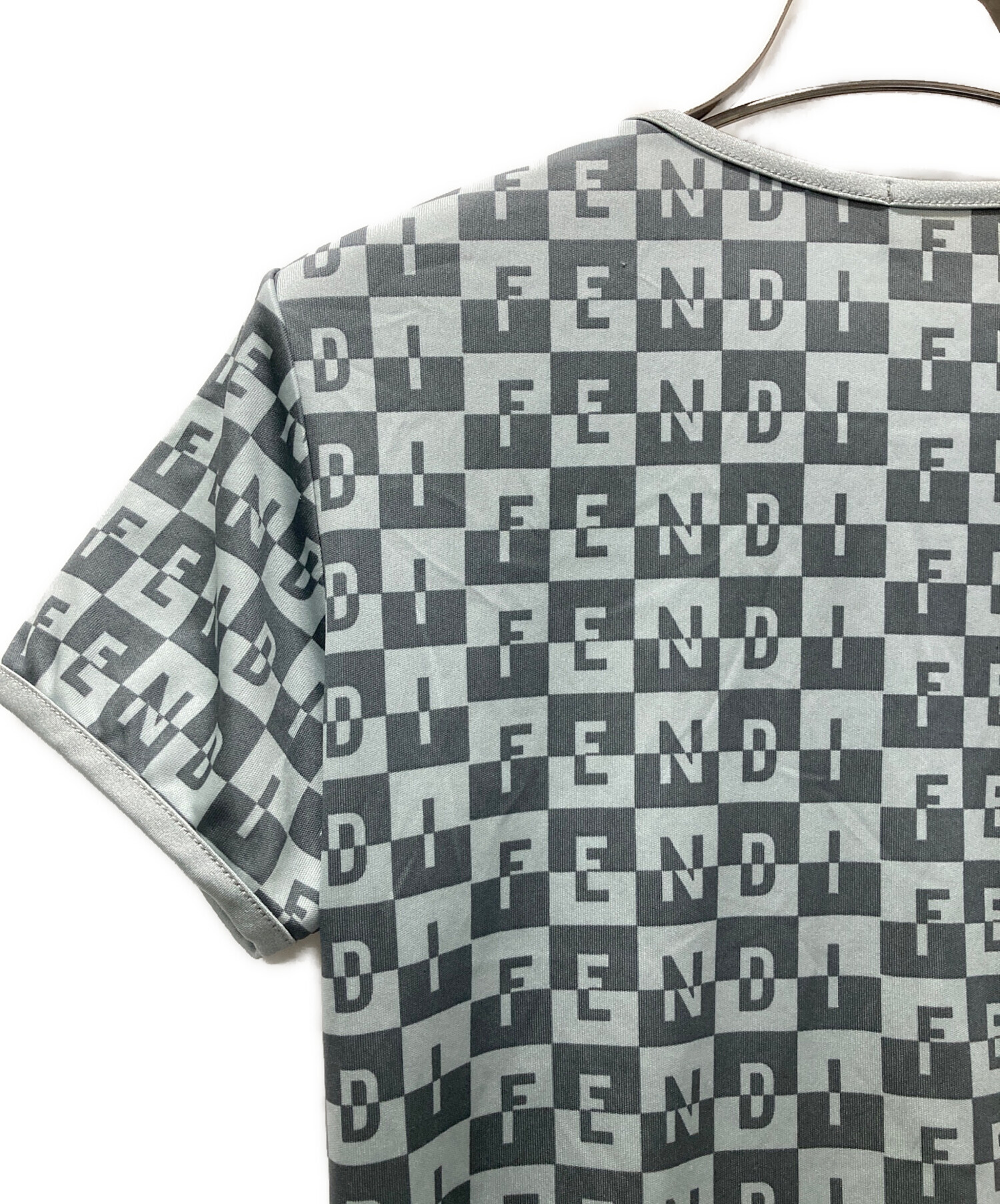 中古・古着通販】FENDI (フェンディ) ロゴプリント総柄Tシャツ スカイ